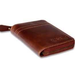 Chocolate-Brown-Leather-Zipper-wallets