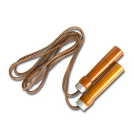 RETRO BROWN LEATHER JUMP ROPE